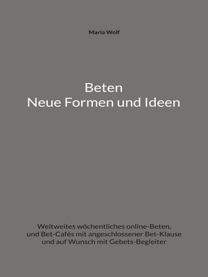 cover image of Beten--Neue Formen und Ideen